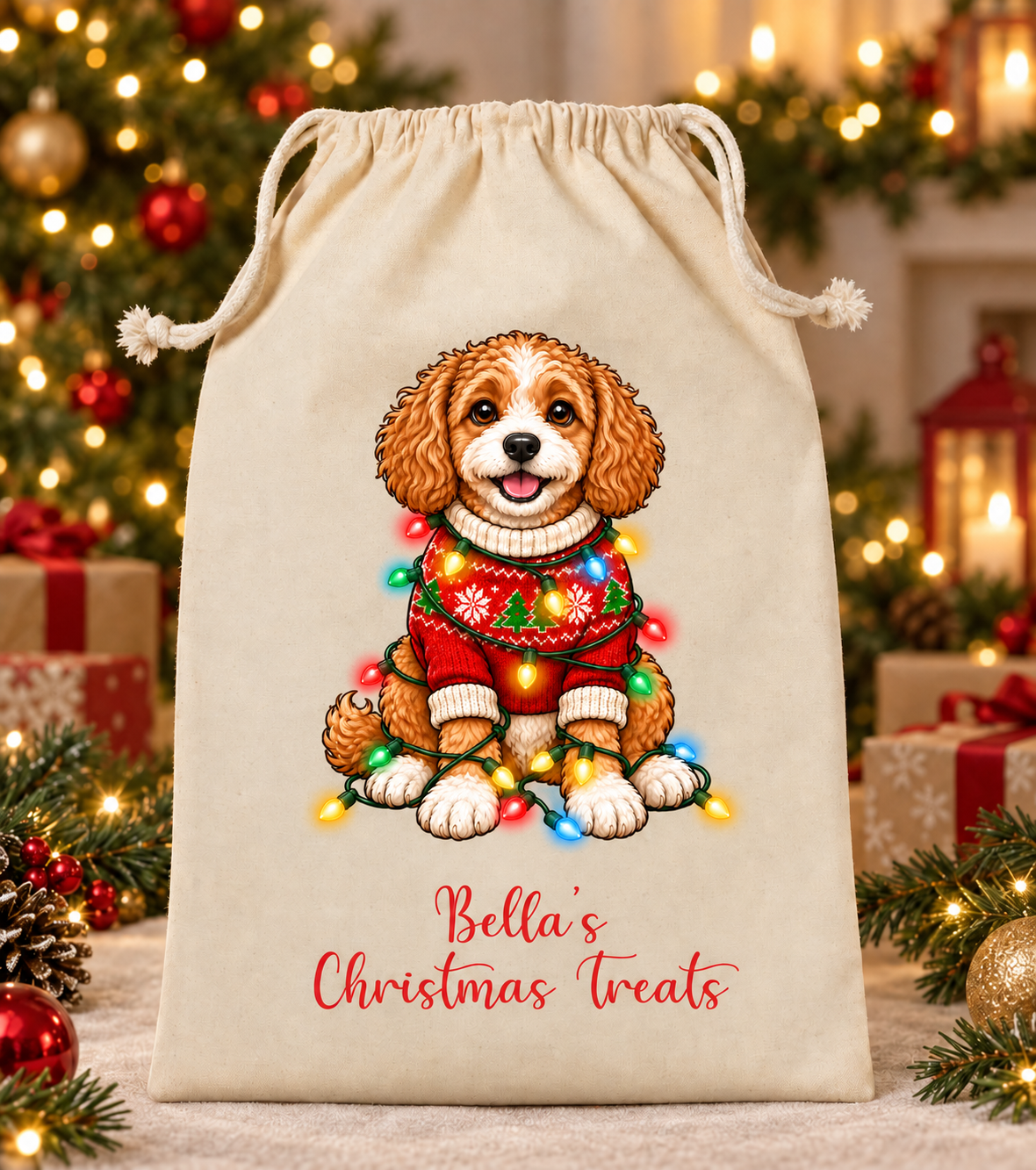 Personalised Dog Christmas Sack