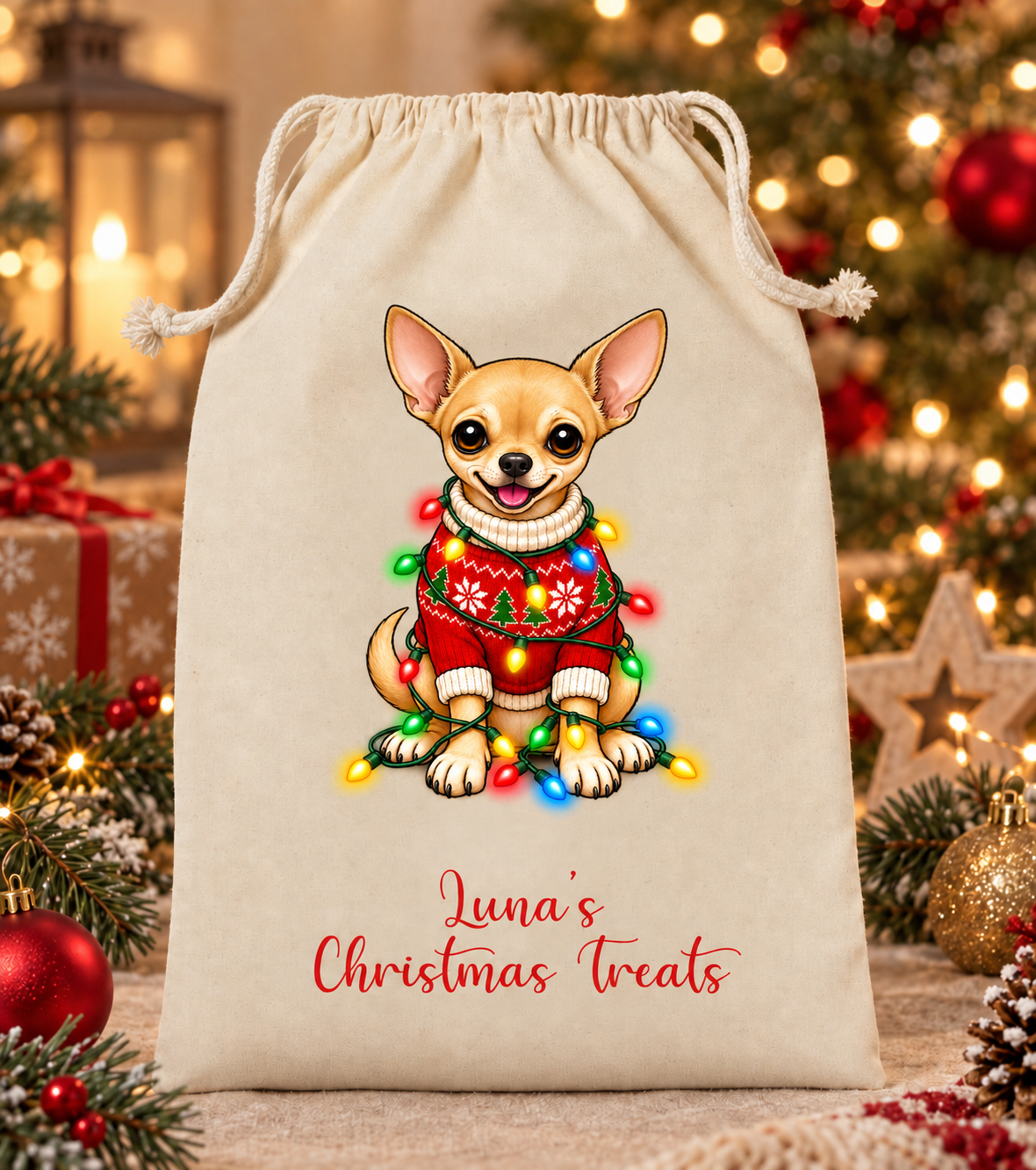 Personalised Dog Christmas Sack