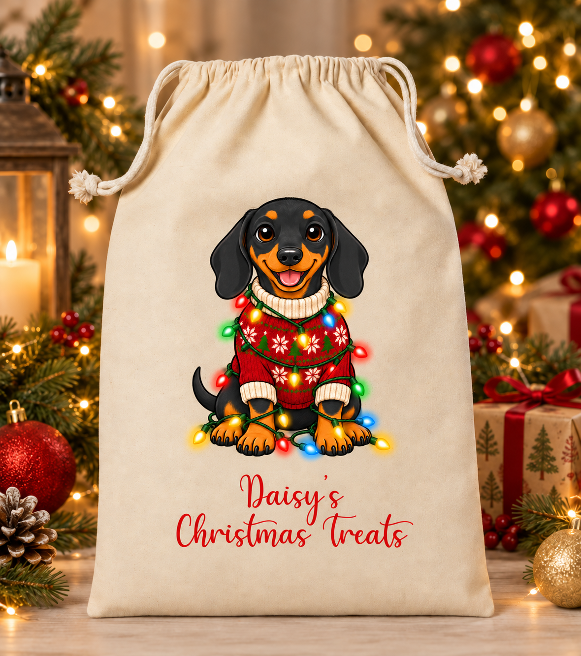Personalised Dog Christmas Sack