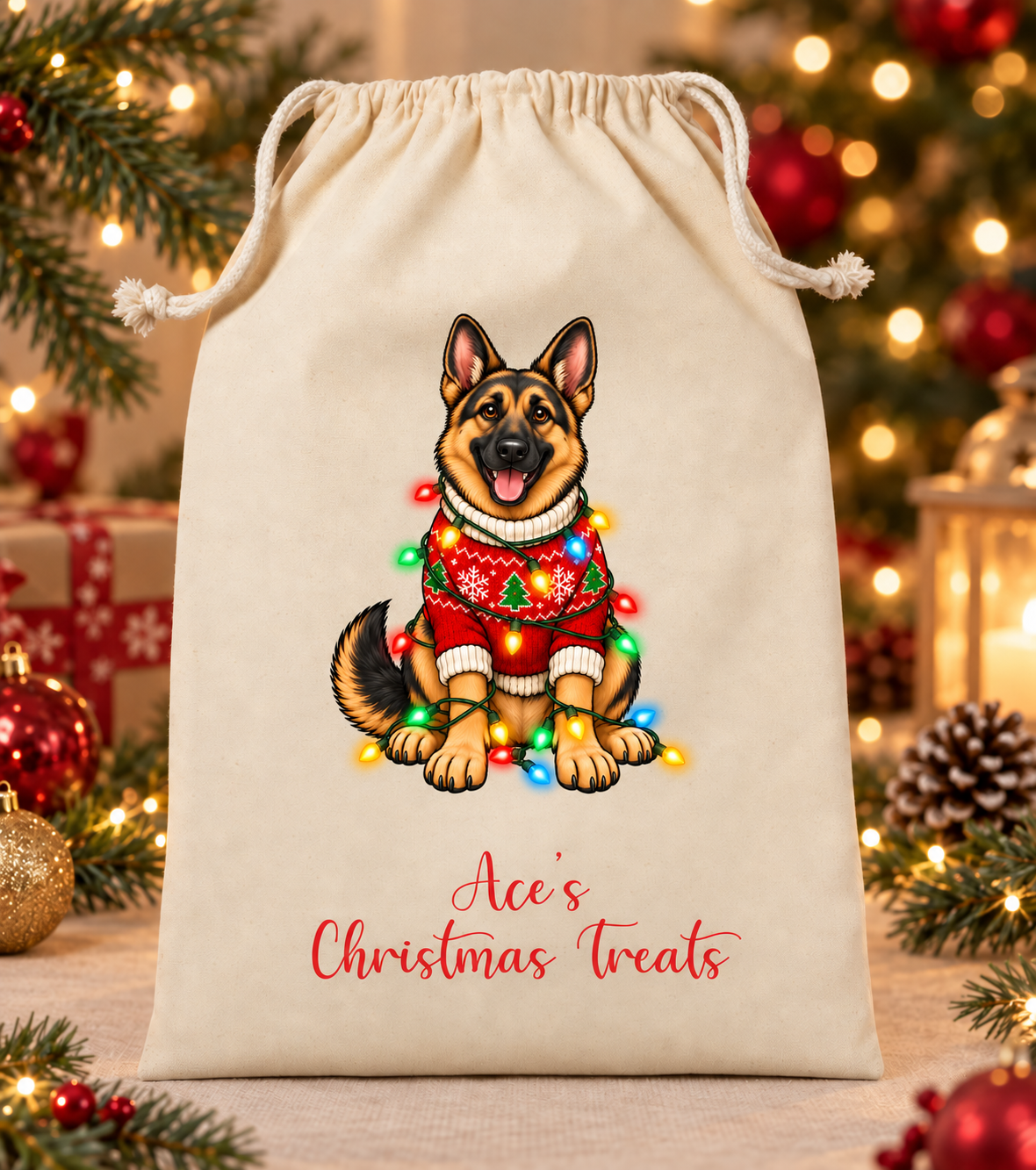 Personalised Dog Christmas Sack