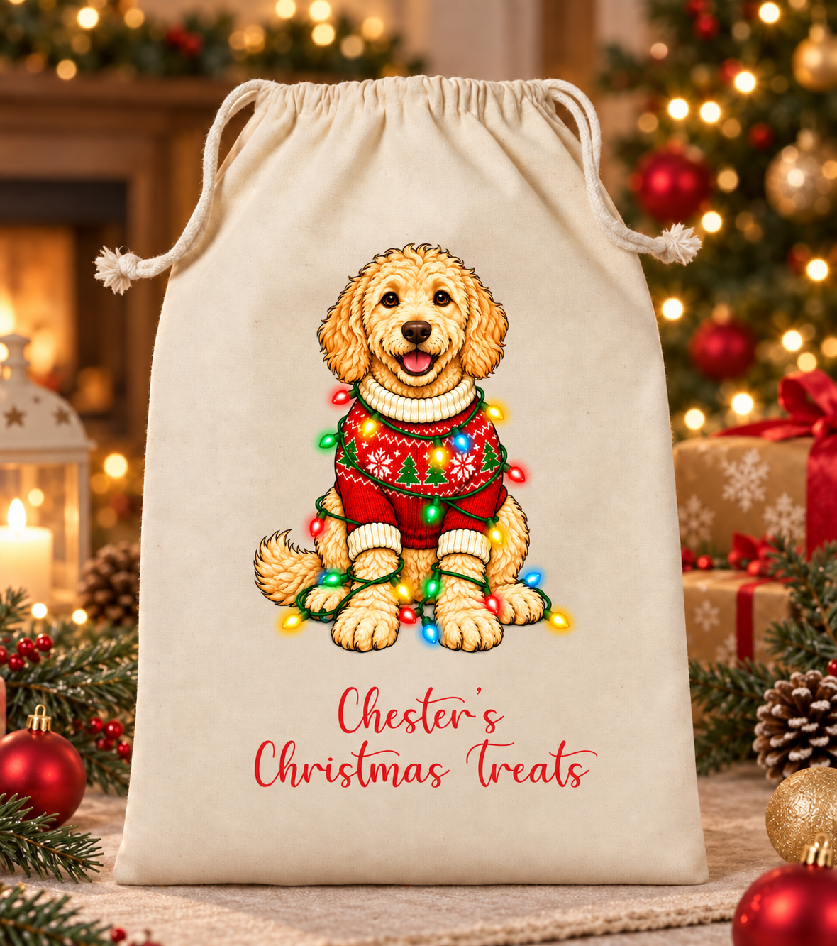 Personalised Dog Christmas Sack