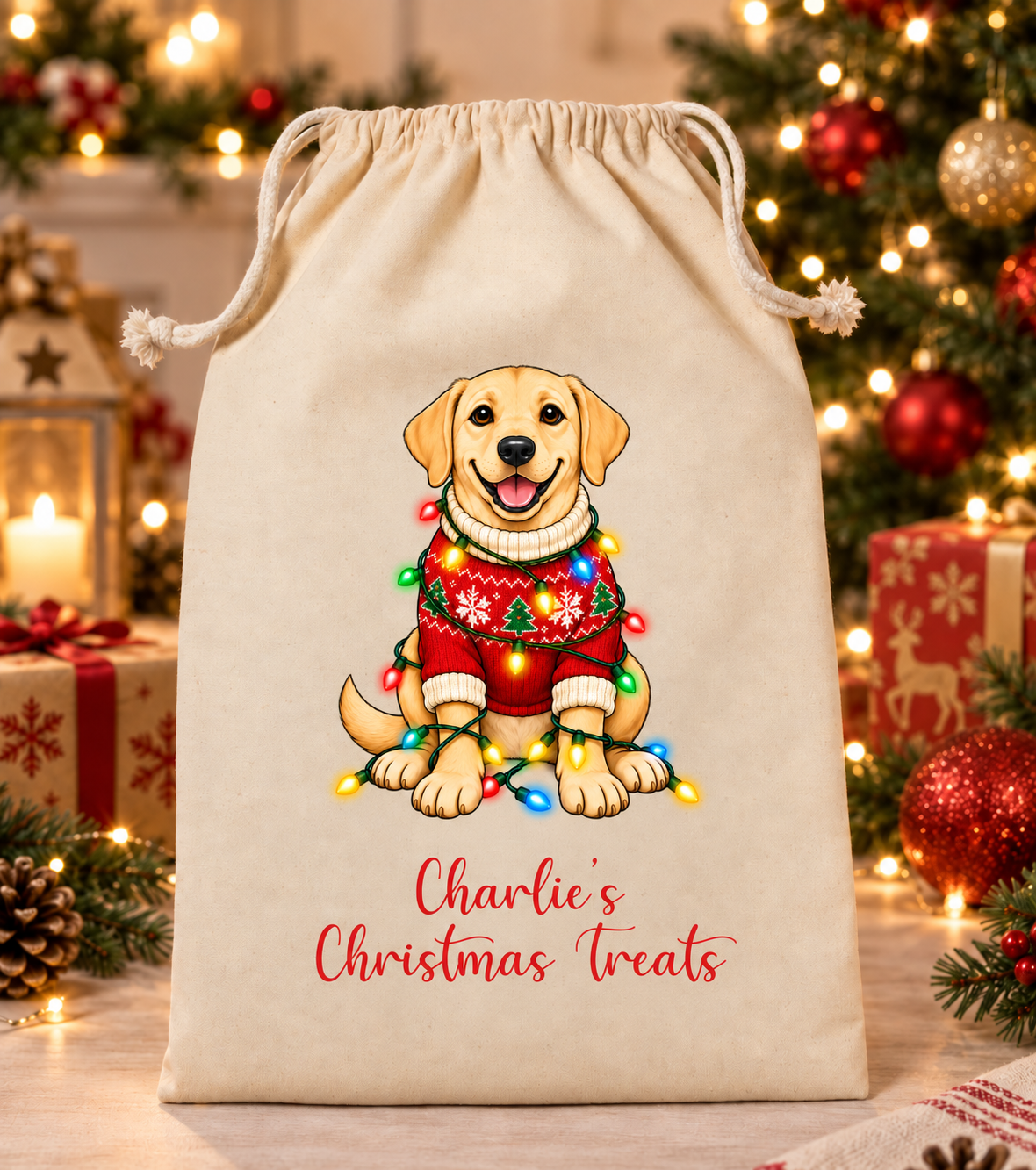Personalised Dog Christmas Sack