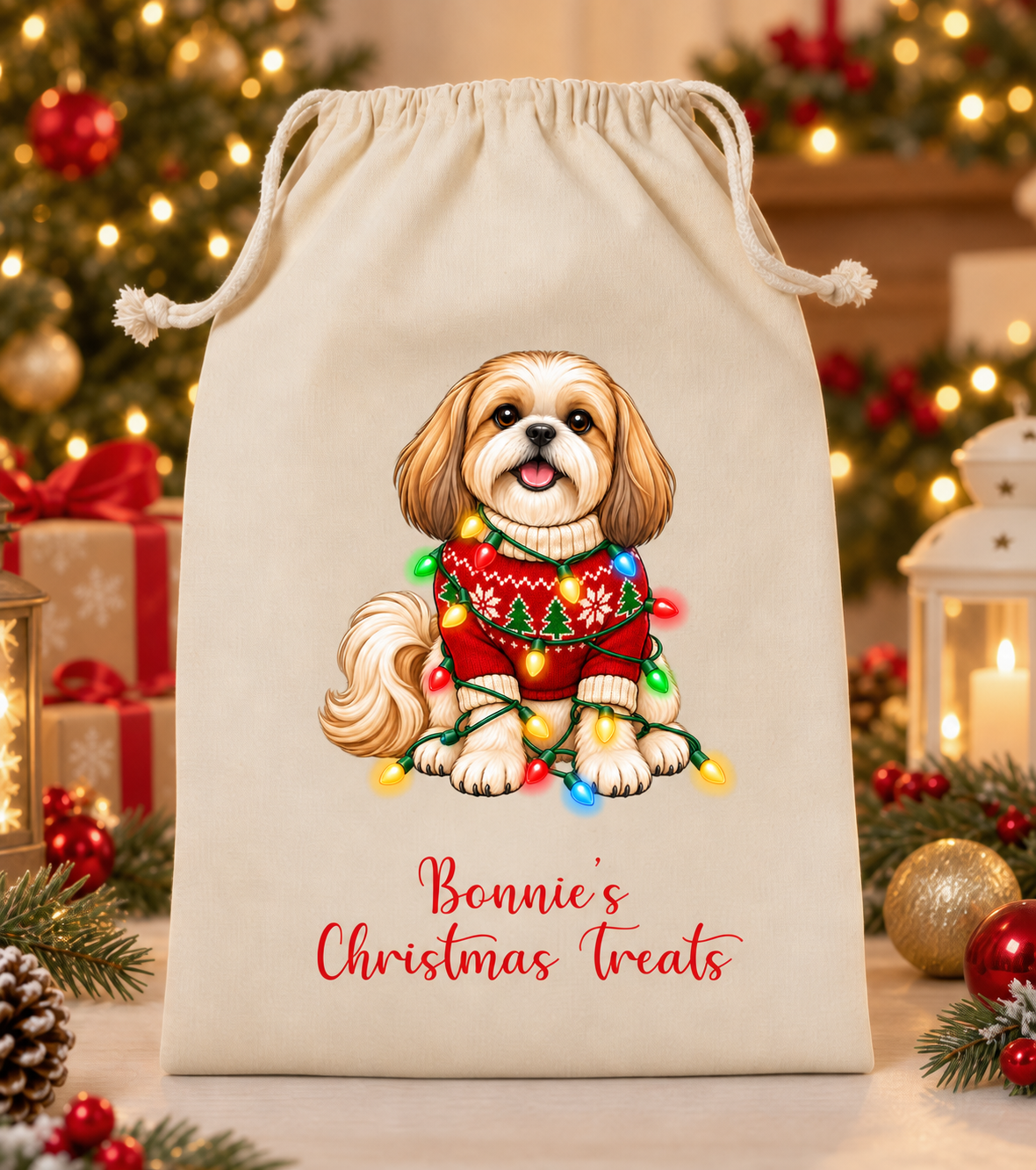 Personalised Dog Christmas Sack