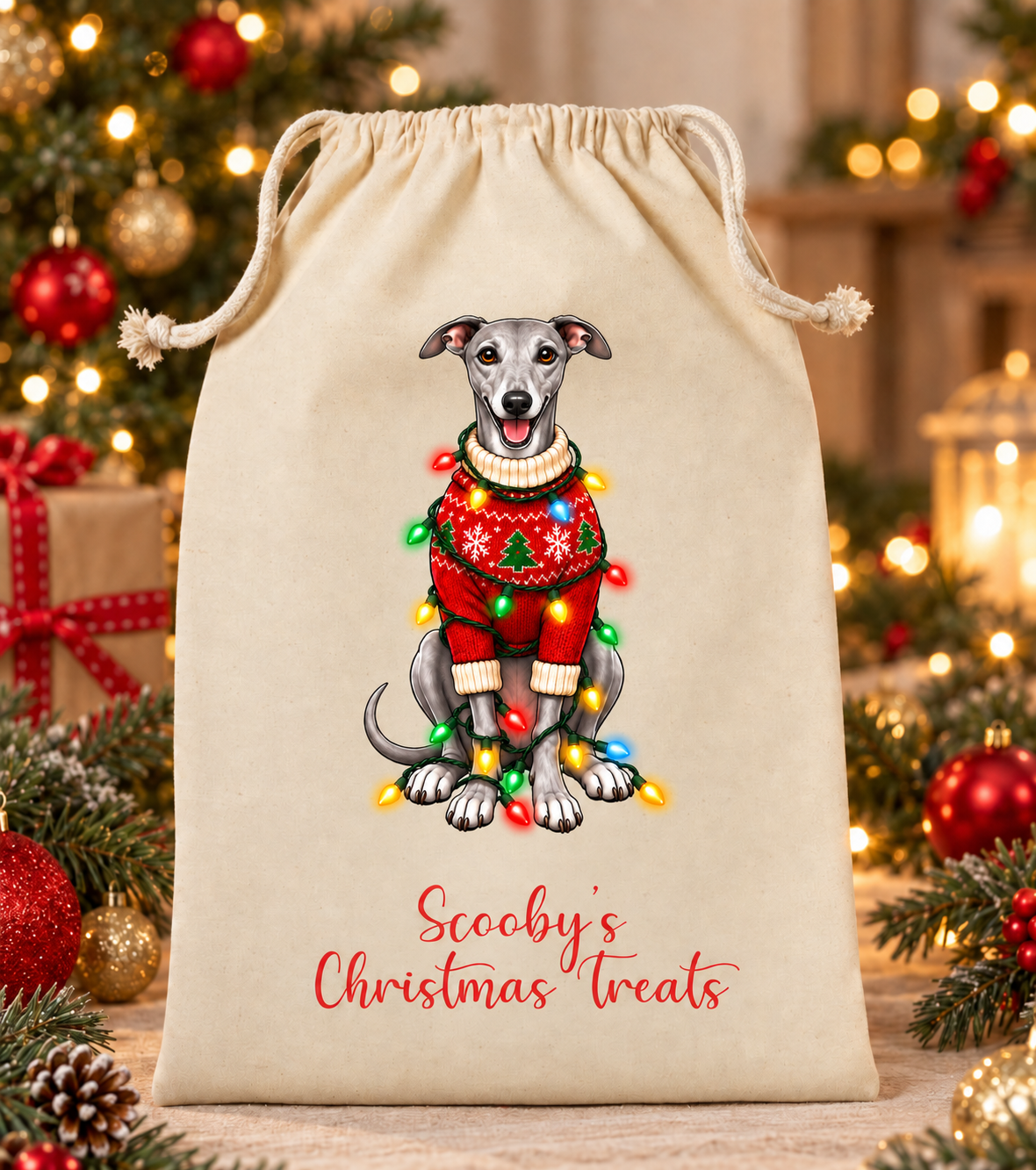 Personalised Dog Christmas Sack