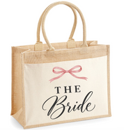 The Bride & Team Bride Jute Tote Bag