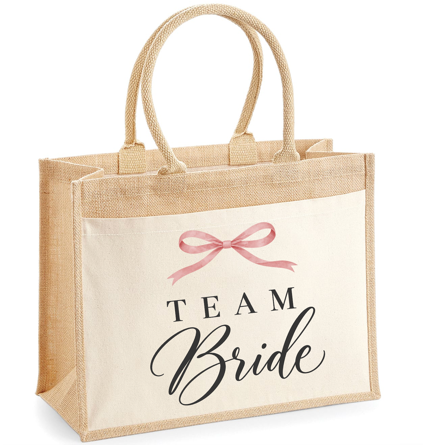 The Bride & Team Bride Jute Tote Bag