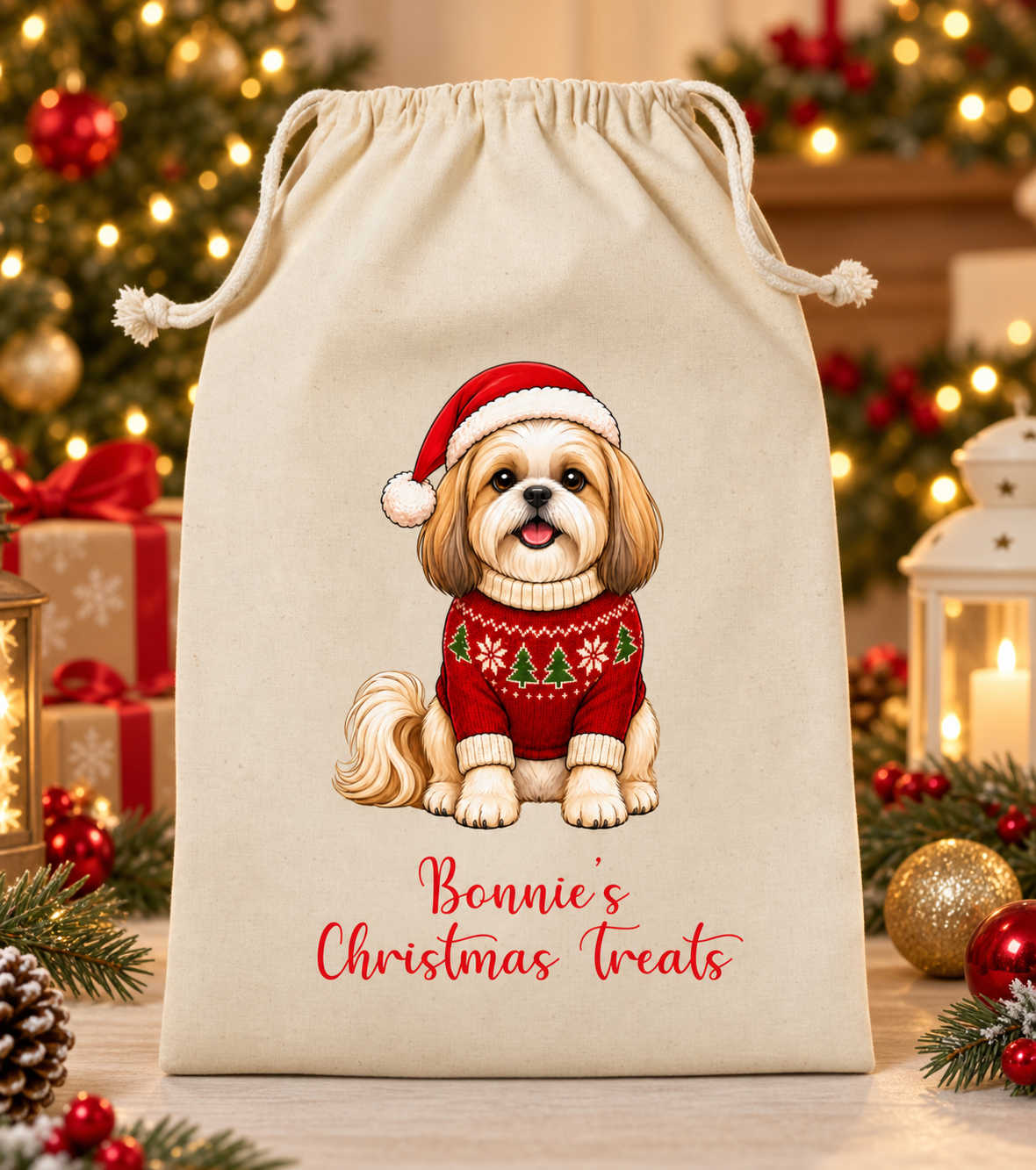 Personalised Dog Christmas Sack