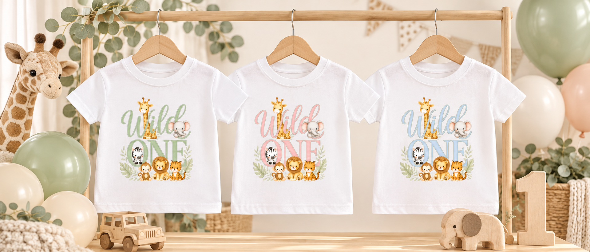 Wild One First Birthday Safari T-Shirt