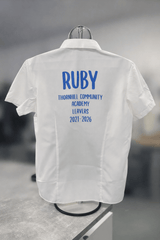 Blue Personalised School Leavers Shirt