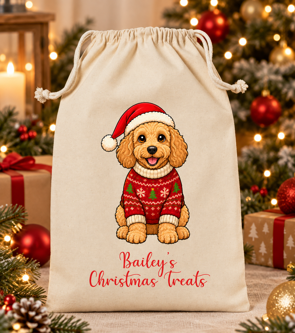 Personalised Dog Christmas Sack