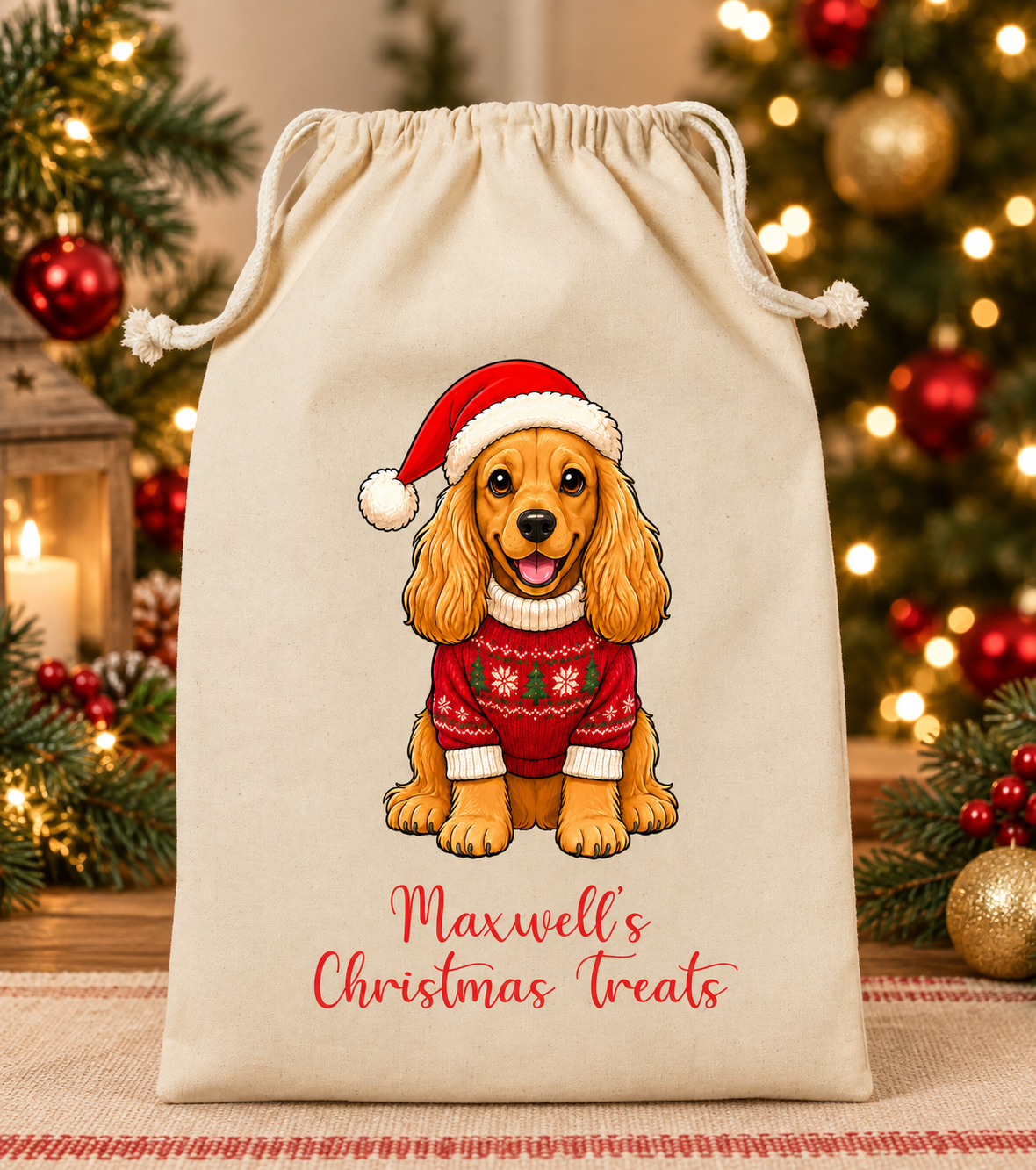 Personalised Dog Christmas Sack