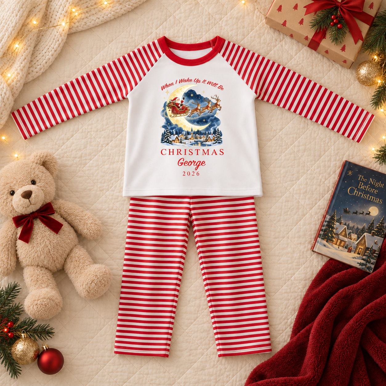 When I Wake Up It Will Be… Christmas Pyjamas - Moon Design