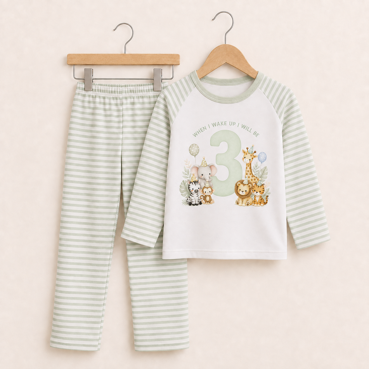 When I Wake I Will Be… Green Birthday Pyjamas