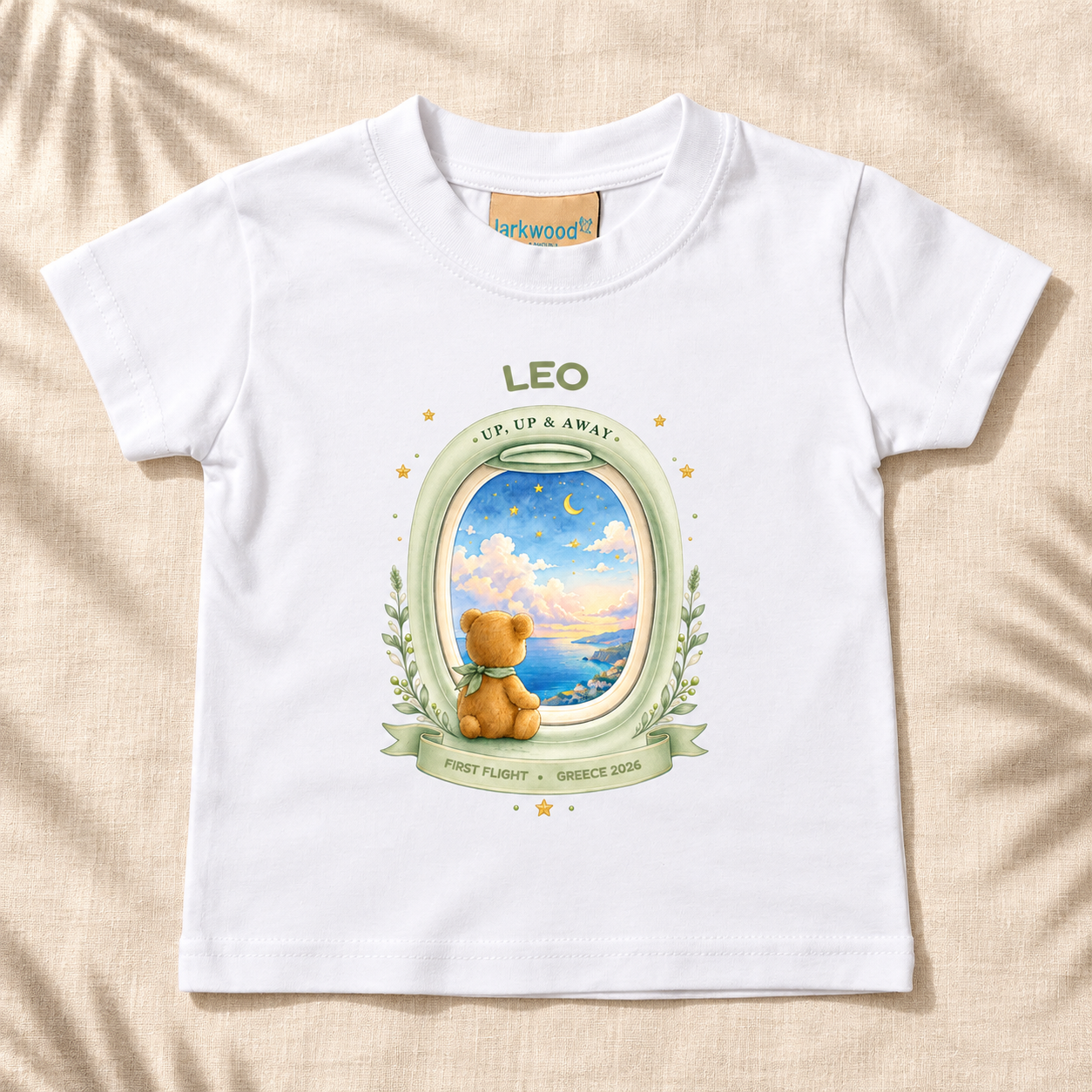Personalised Up, Up & Away T-Shirt With Name & Destination