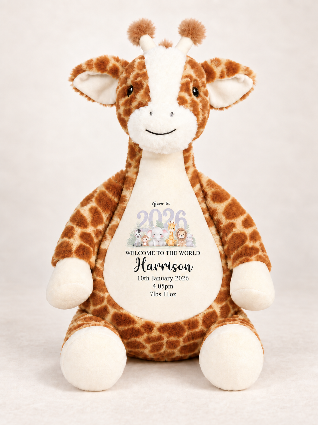 Personalised Baby Giraffe Cubbie