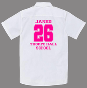 Football Shirt Inspired Leavers Shirt - Ink Stitch Press