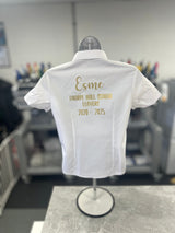 Gold Personalised School Leavers Shirt