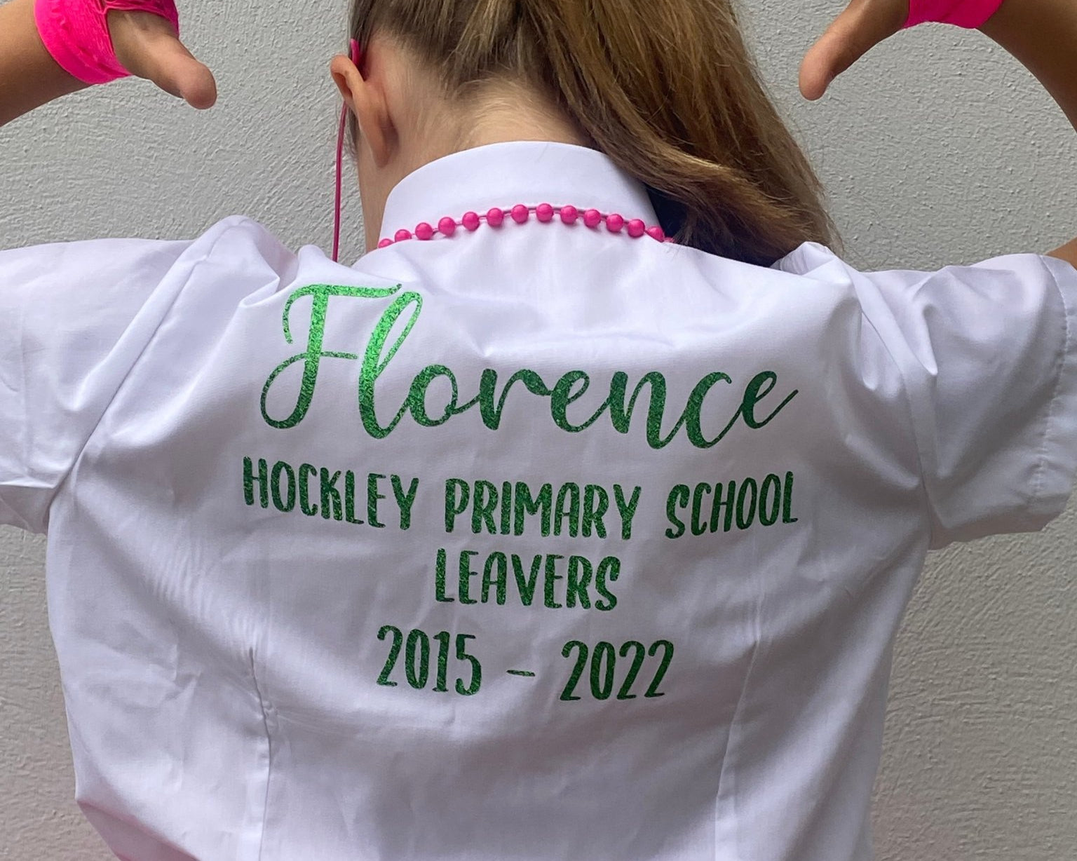 Green HTV Personalised School Leavers Shirt - Ink Stitch Press