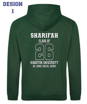 Kingston University Hoodie Class of 2026 – BA (Hons) Social Work - Design 1 With Student's Name - Ink Stitch Press