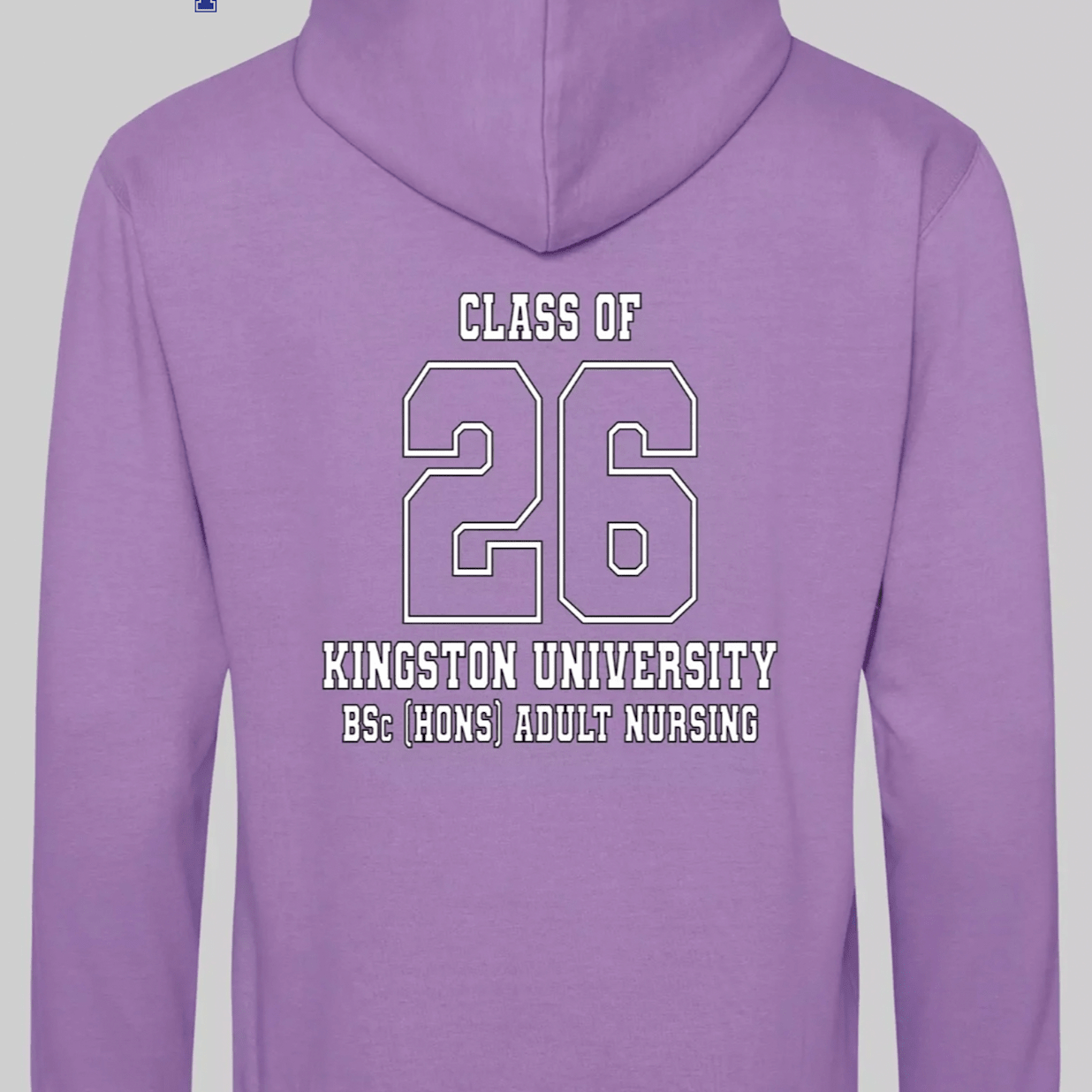 Kingston University Hoodie Class of 2026 – BSc (Hons) Adult Nursing - Ink Stitch Press