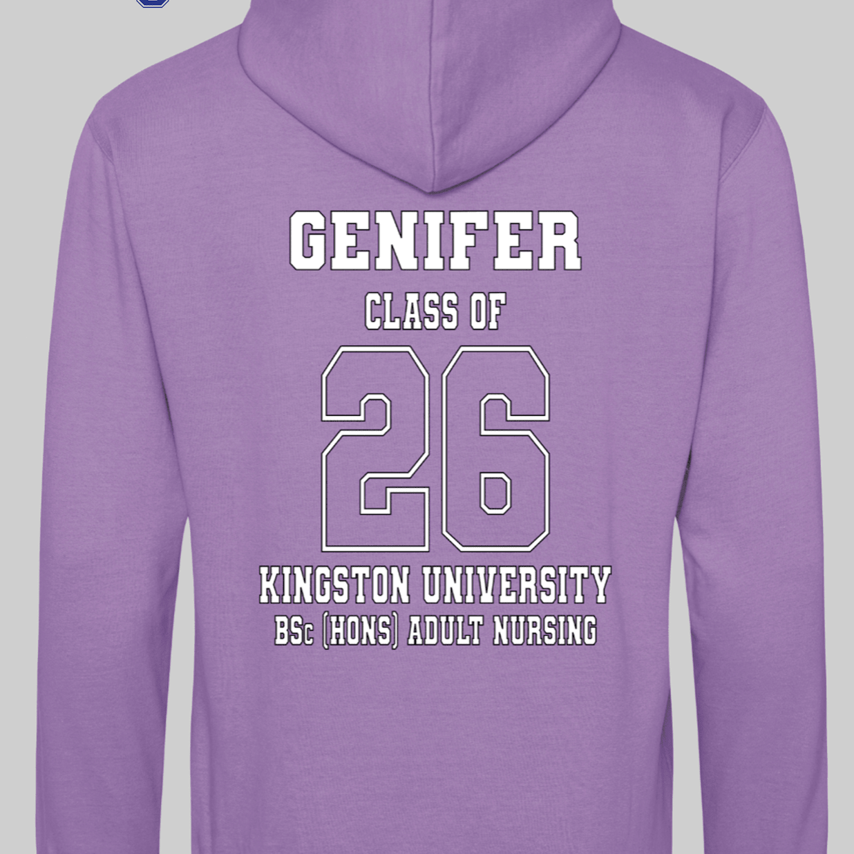 Kingston University Hoodie Class of 2026 – BSc (Hons) Adult Nursing - Ink Stitch Press