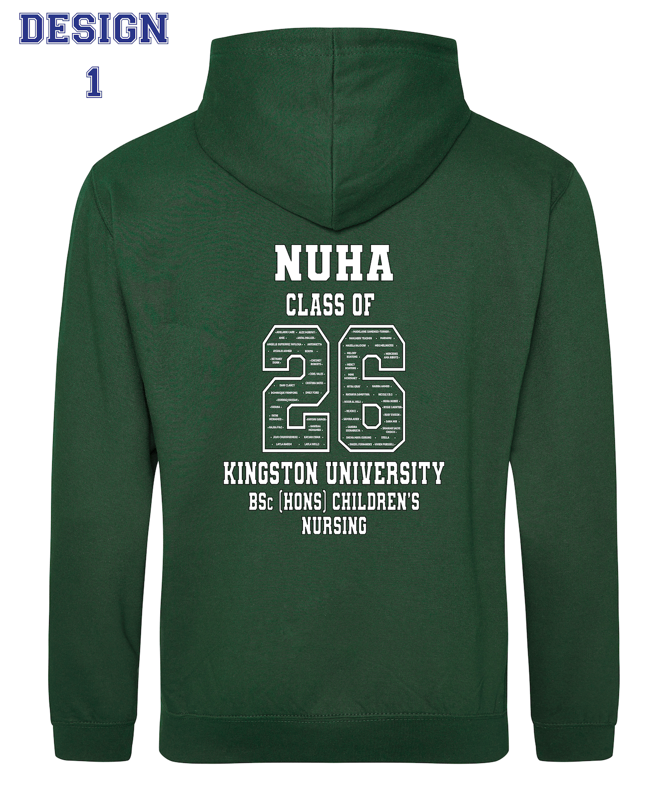 Kingston University Hoodie Class of 2026 – BSc (Hons) Children's Nursing - Ink Stitch Press
