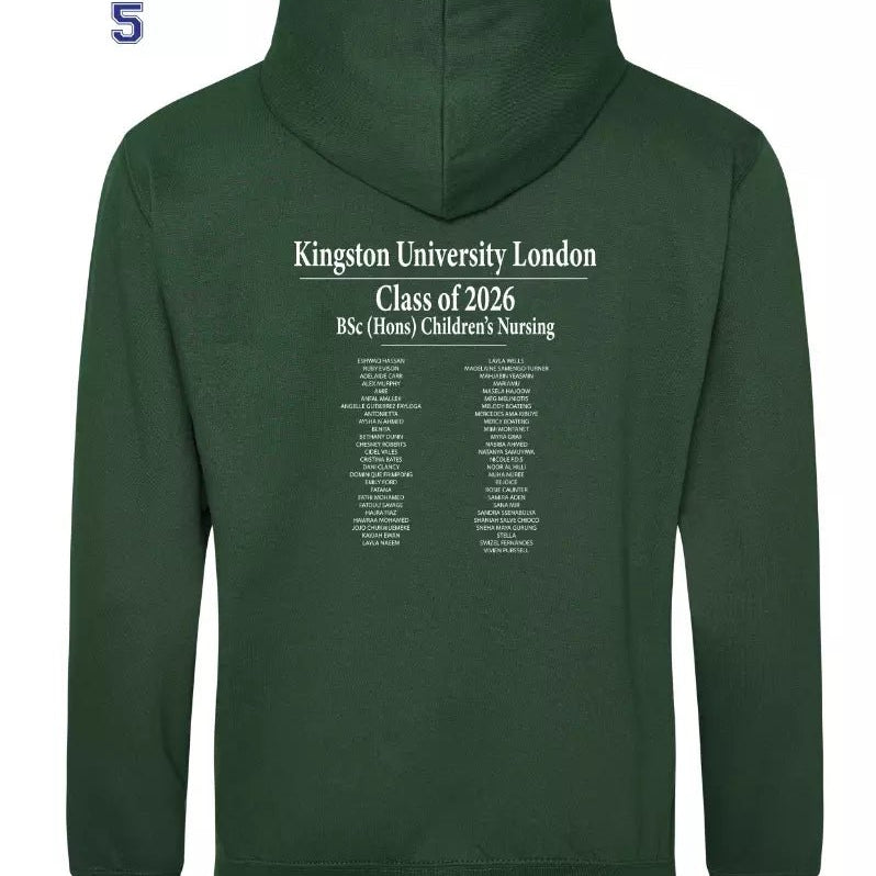 Kingston University Hoodie Class of 2026 – BSc (Hons) Children's Nursing - Ink Stitch Press