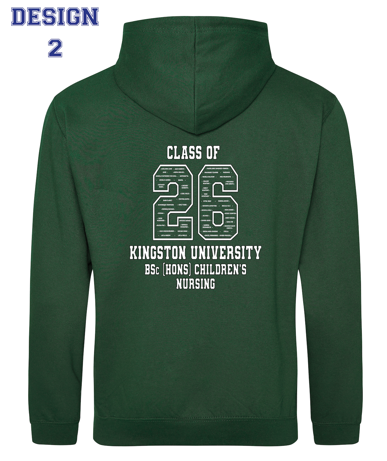 Kingston University Hoodie Class of 2026 – BSc (Hons) Children's Nursing - Ink Stitch Press