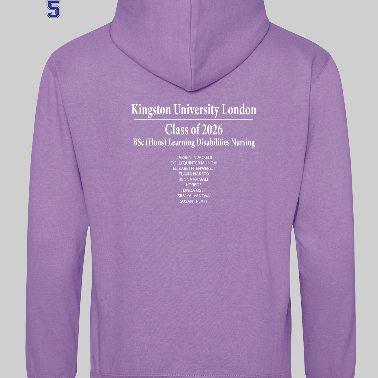 Kingston University Hoodie Class of 2026 – BSc (Hons) Learning Disabilities Nursing - Ink Stitch Press