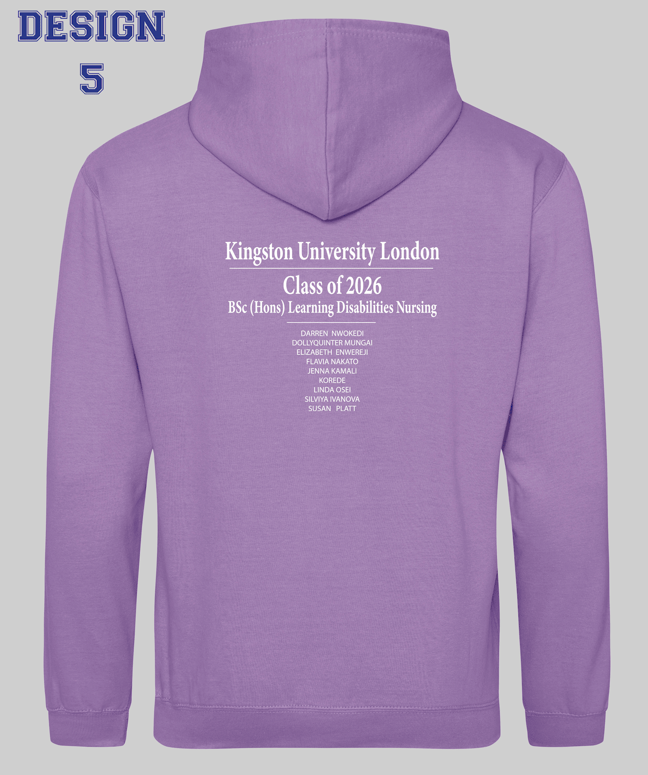 Kingston University Hoodie Class of 2026 – BSc (Hons) Learning Disabilities Nursing - Ink Stitch Press