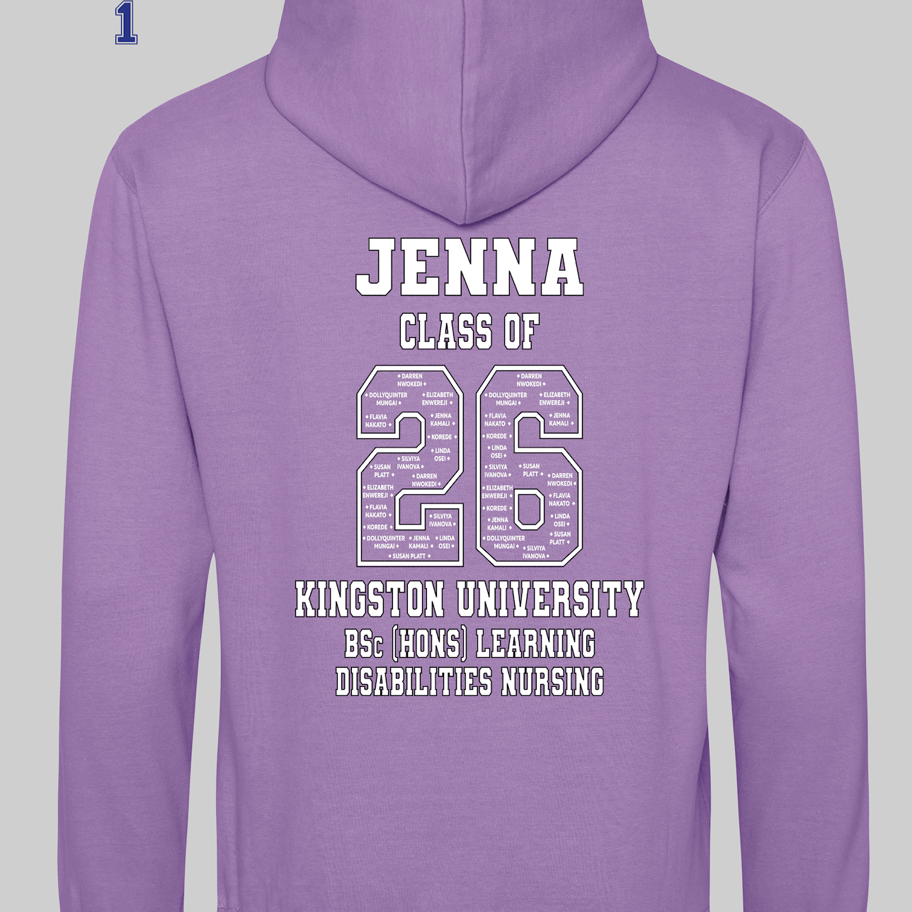 Kingston University Hoodie Class of 2026 – BSc (Hons) Learning Disabilities Nursing - Ink Stitch Press