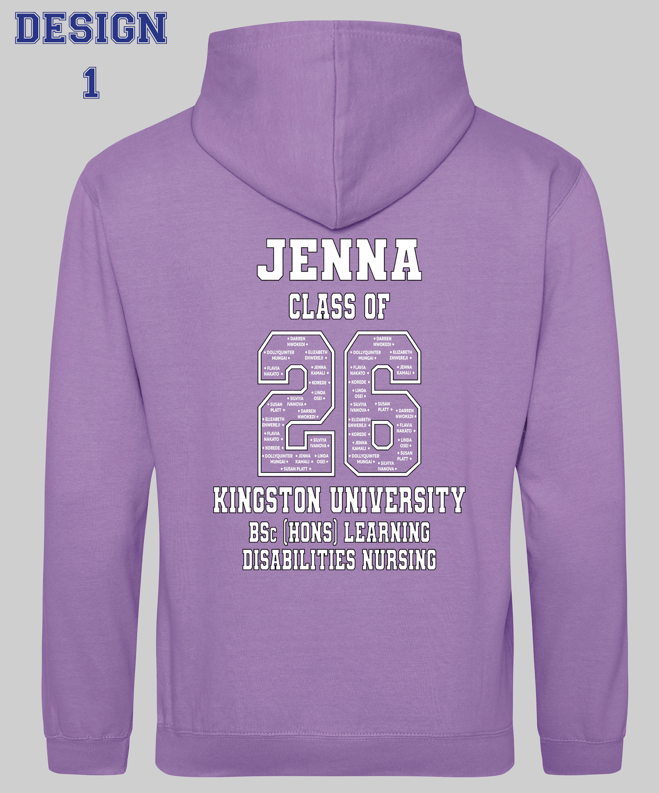 Kingston University Hoodie Class of 2026 – BSc (Hons) Learning Disabilities Nursing - Ink Stitch Press