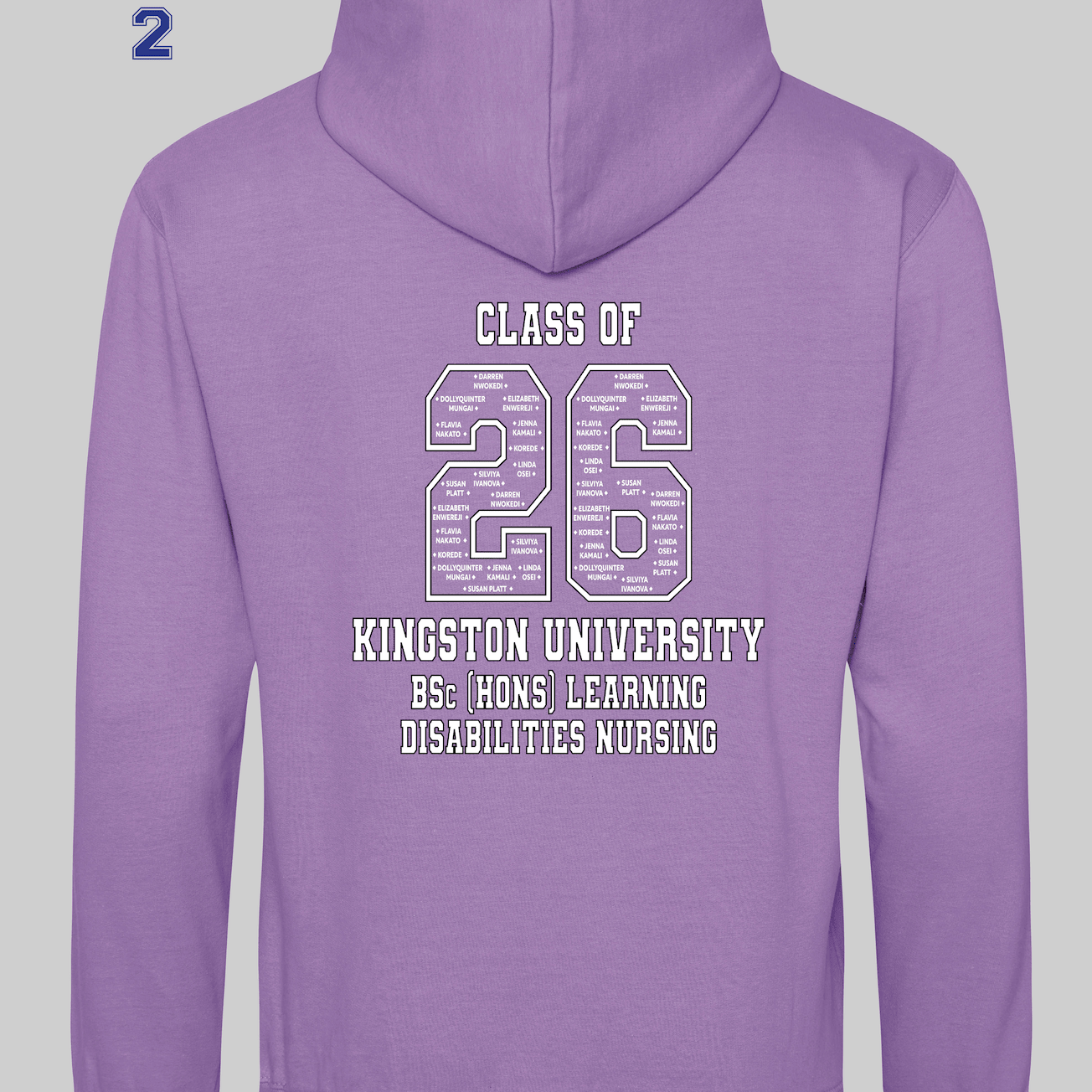 Kingston University Hoodie Class of 2026 – BSc (Hons) Learning Disabilities Nursing - Ink Stitch Press