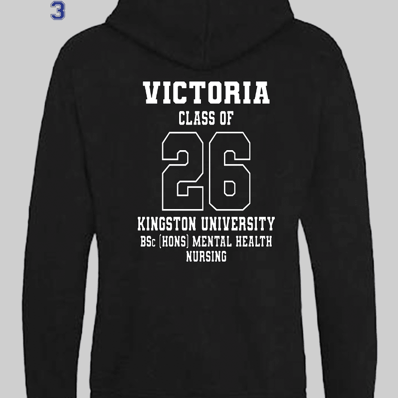 Kingston University Hoodie Class of 2026 – BSc (Hons) Mental Health Nursing - Ink Stitch Press