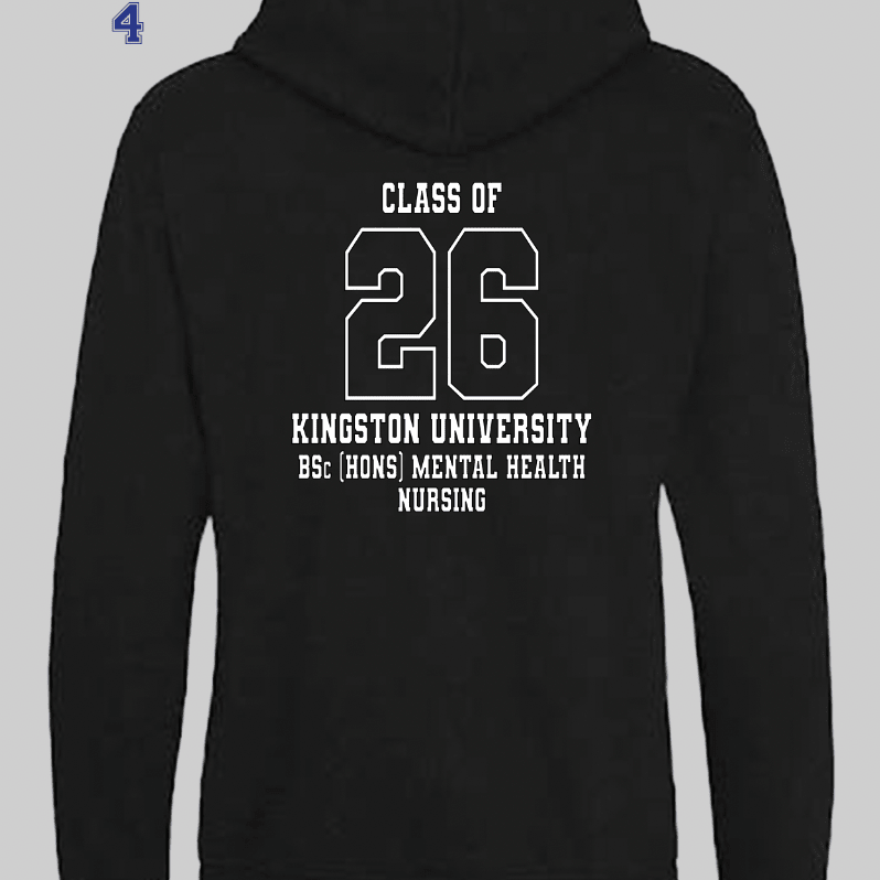 Kingston University Hoodie Class of 2026 – BSc (Hons) Mental Health Nursing - Ink Stitch Press