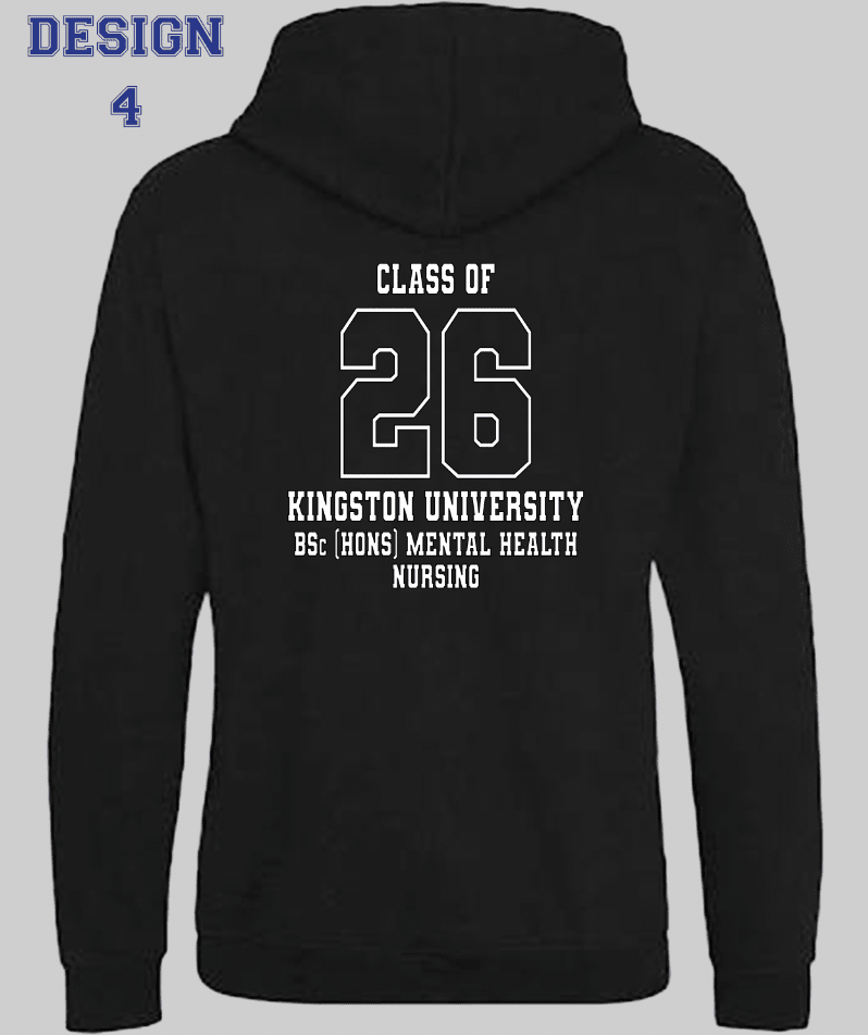 Kingston University Hoodie Class of 2026 – BSc (Hons) Mental Health Nursing - Ink Stitch Press
