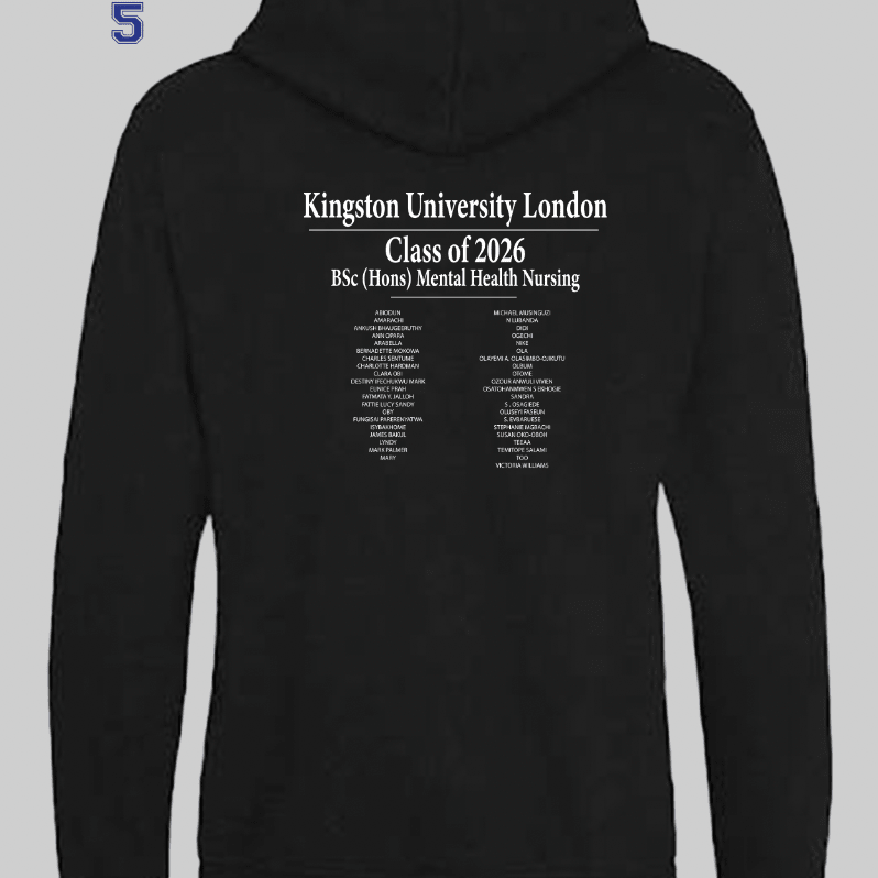 Kingston University Hoodie Class of 2026 – BSc (Hons) Mental Health Nursing - Ink Stitch Press