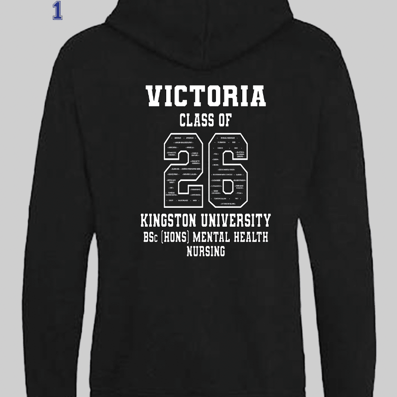 Kingston University Hoodie Class of 2026 – BSc (Hons) Mental Health Nursing - Ink Stitch Press