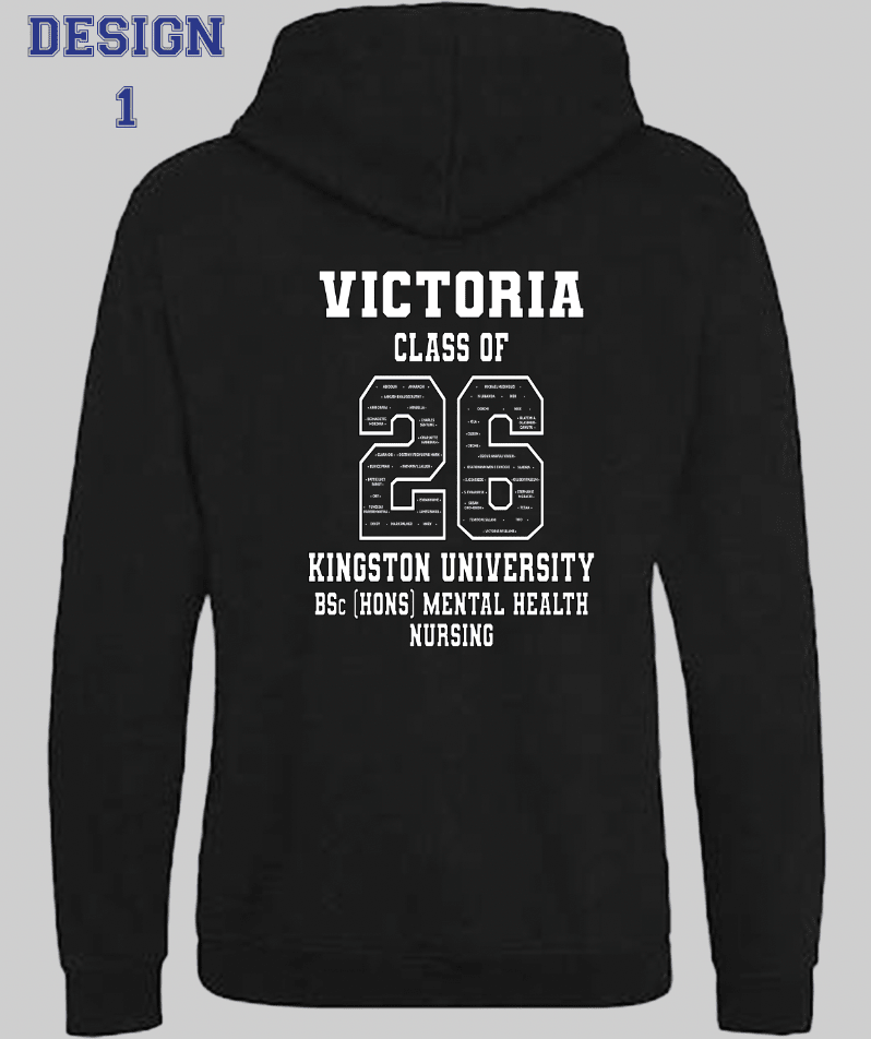 Kingston University Hoodie Class of 2026 – BSc (Hons) Mental Health Nursing - Ink Stitch Press