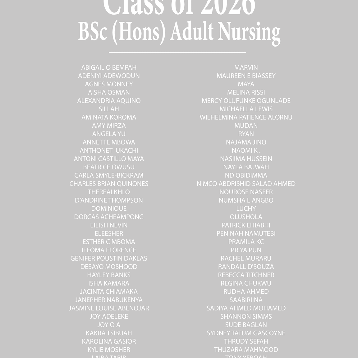 Kingston University T-Shirt Class of 2026 – BSc (Hons) Adult Nursing - Ink Stitch Press