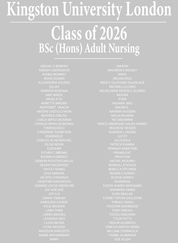 Kingston University T-Shirt Class of 2026 – BSc (Hons) Adult Nursing - Ink Stitch Press