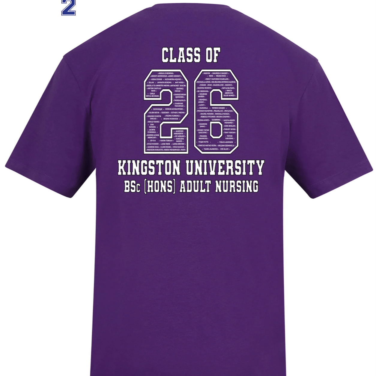 Kingston University T-Shirt Class of 2026 – BSc (Hons) Adult Nursing - Ink Stitch Press