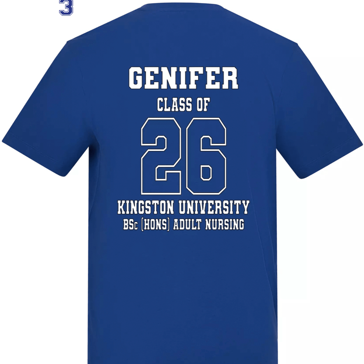 Kingston University T-Shirt Class of 2026 – BSc (Hons) Adult Nursing - Ink Stitch Press