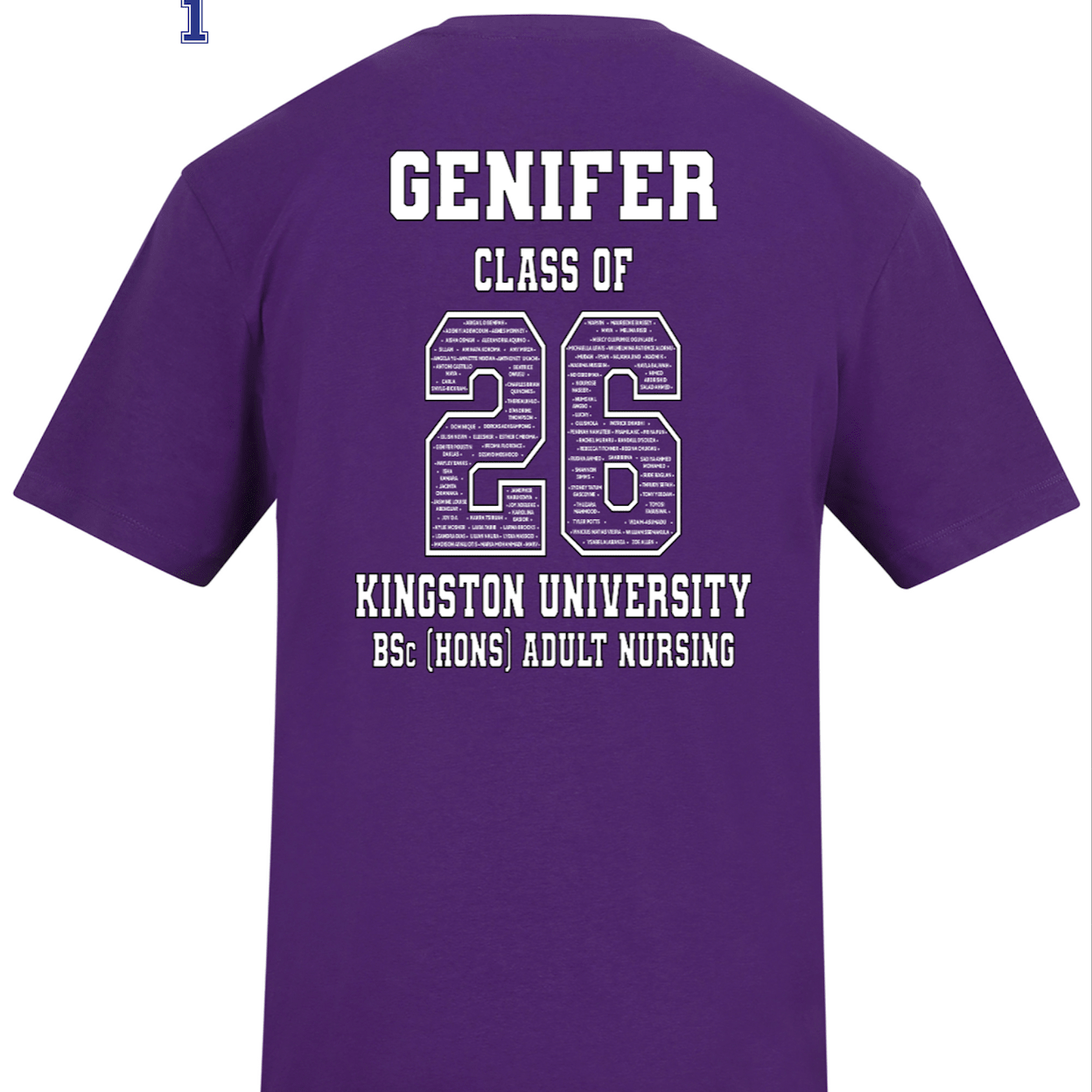 Kingston University T-Shirt Class of 2026 – BSc (Hons) Adult Nursing - Ink Stitch Press