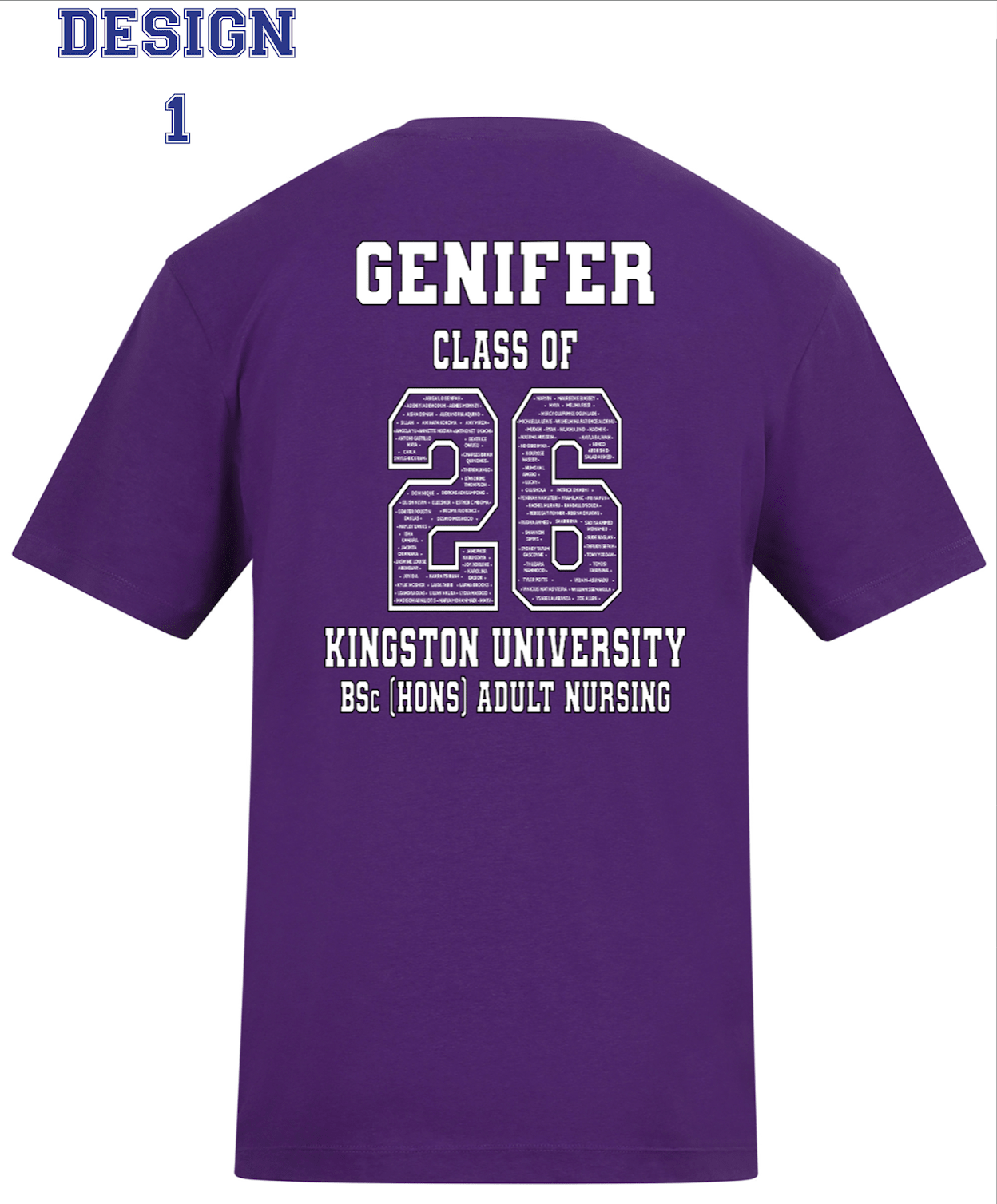 Kingston University T-Shirt Class of 2026 – BSc (Hons) Adult Nursing - Ink Stitch Press