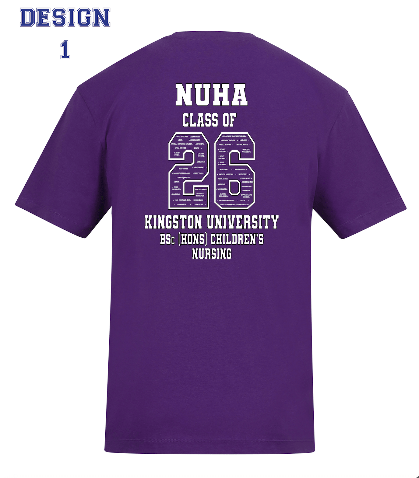 Kingston University T-Shirt Class of 2026 – BSc (Hons) Children's Nursing - Ink Stitch Press