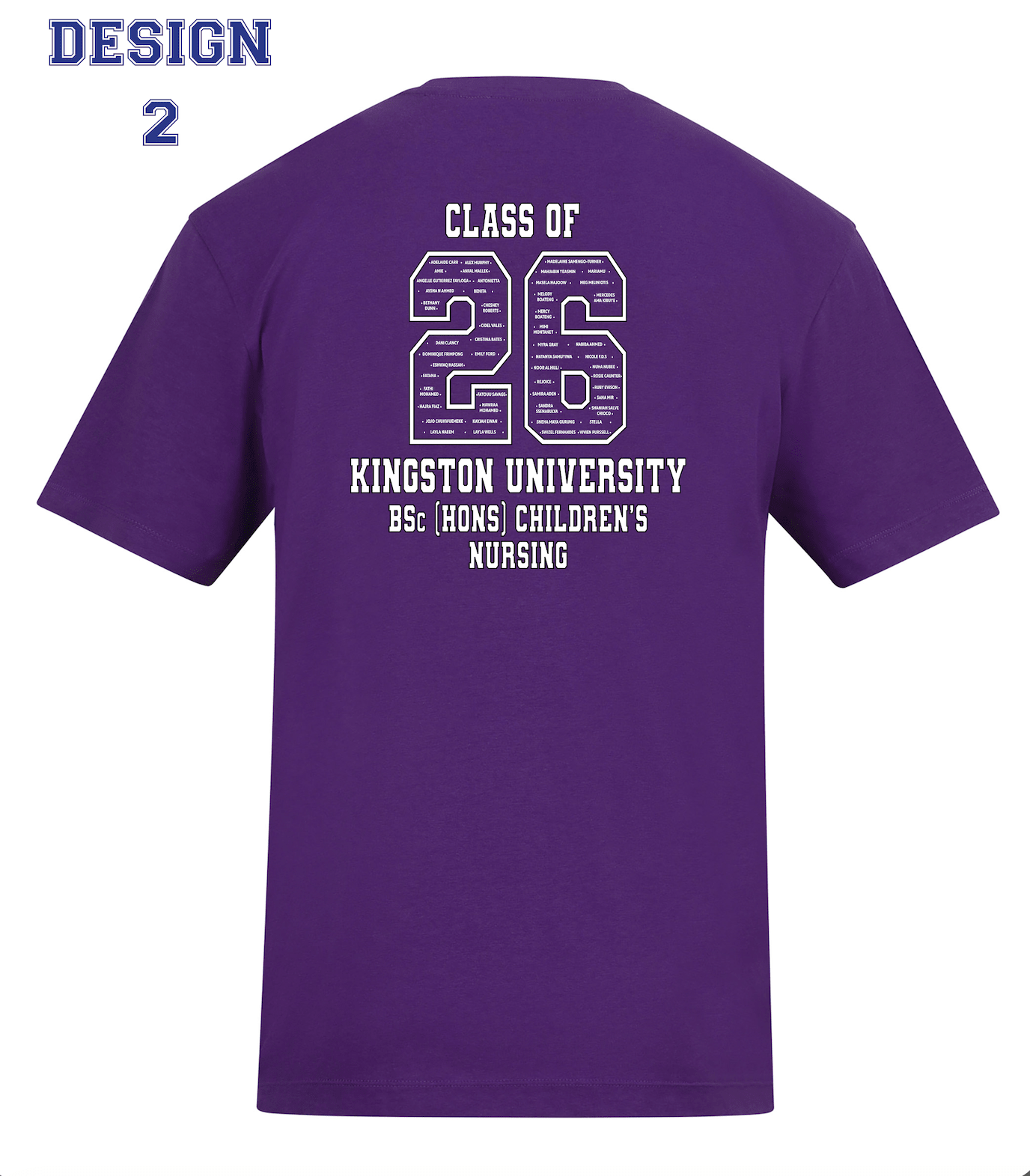 Kingston University T-Shirt Class of 2026 – BSc (Hons) Children's Nursing - Ink Stitch Press