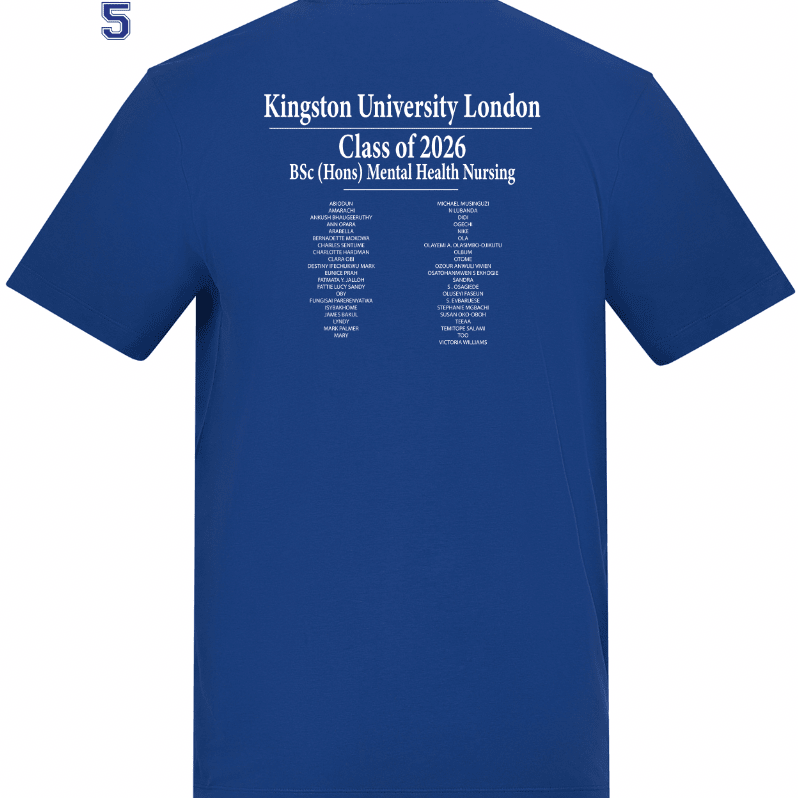 Kingston University T-Shirt Class of 2026 – BSc (Hons) Mental Health Nursing - Ink Stitch Press