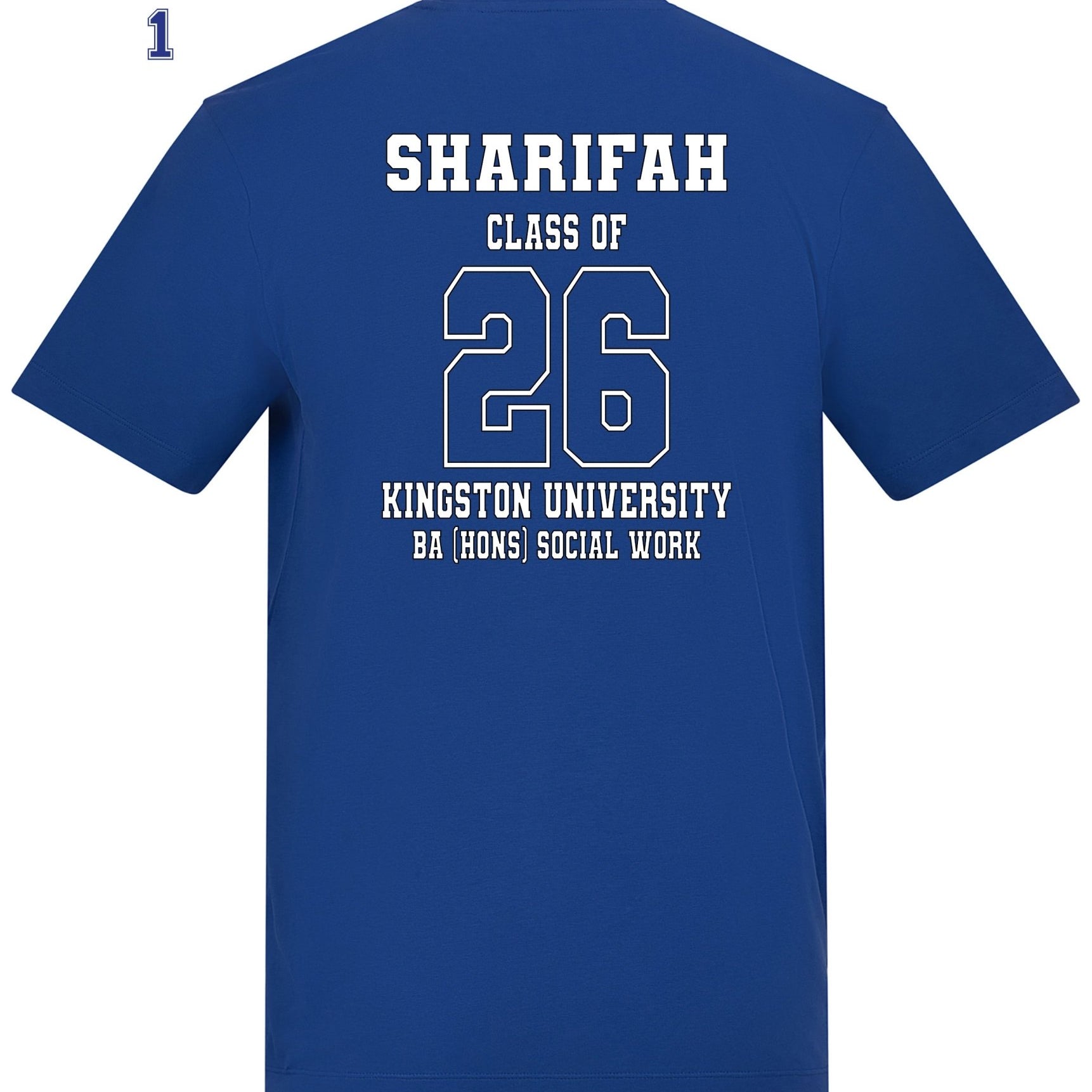 Kingston University T-Shirt Class of 2026 – BSc (Hons) Social Work - Design 1 With Student's Name - Ink Stitch Press