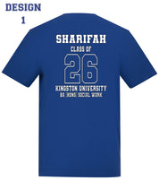 Kingston University T-Shirt Class of 2026 – BSc (Hons) Social Work - Design 1 With Student's Name - Ink Stitch Press